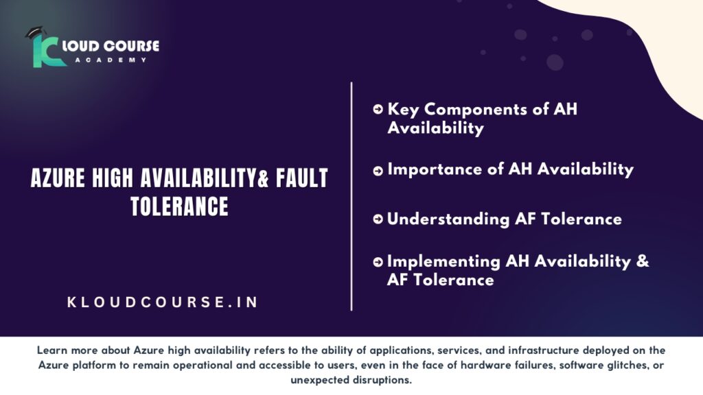 Azure High Availability and Fault Tolerance