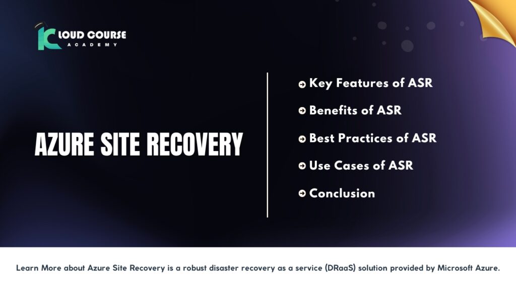 What does Azure Site Recovery Provides ?